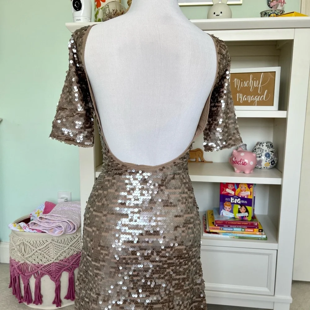BCBG Backless Sequin Dress - Picture 5 of 7